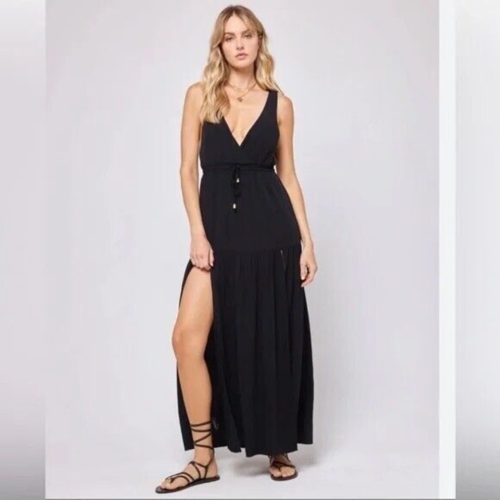 L*Space Emma Swim Cover-Up Dress Black Size S - NWT